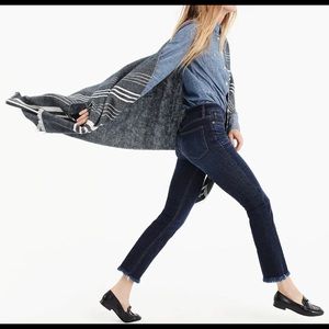 NWOT J Crew Cape Scarf Wrap (Navy & Ivory)